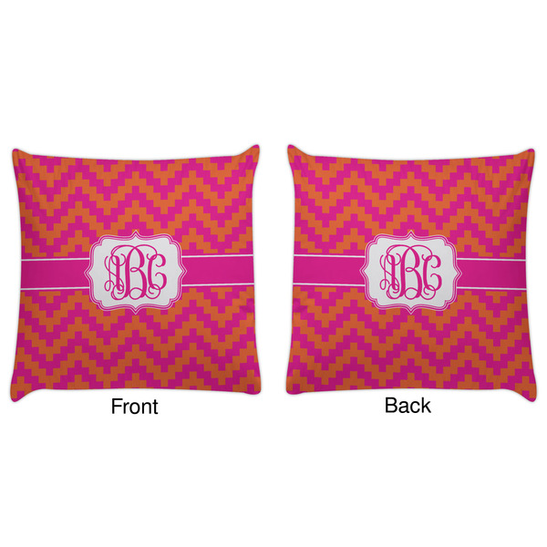 Pink & Orange Chevron Decorative Pillow Case - Approval
