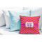 Pink & Orange Chevron Decorative Pillow Case - LIFESTYLE 2