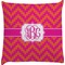 Pink & Orange Chevron Decorative Pillow Case (Personalized)