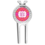 Pink & Orange Chevron Golf Divot Tool & Ball Marker (Personalized)