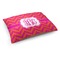 Pink & Orange Chevron Dog Bed - Medium w/ Monogram