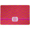 Pink & Orange Chevron Dog Food Mat w/ Monogram