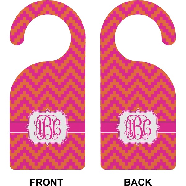 Pink & Orange Chevron Door Hanger (Approval)