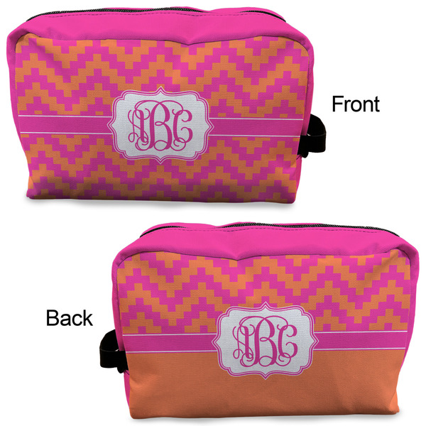 Pink & Orange Chevron Dopp Kit - Approval