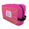 Pink & Orange Chevron Toiletry Bag / Dopp Kit (Personalized)