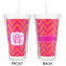 Pink & Orange Chevron Double Wall Tumbler with Straw - Approval