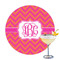 Pink & Orange Chevron Drink Topper - Large - Single with Drink