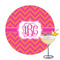 Pink & Orange Chevron Printed Drink Topper - 3.25" (Personalized)