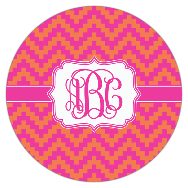 Pink & Orange Chevron Drink Topper - Medium - Single