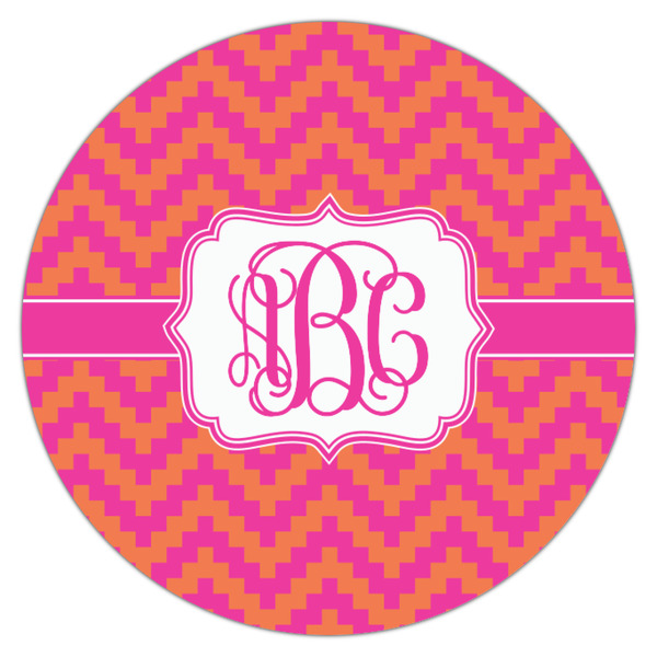 Pink & Orange Chevron Drink Topper - Small - Single