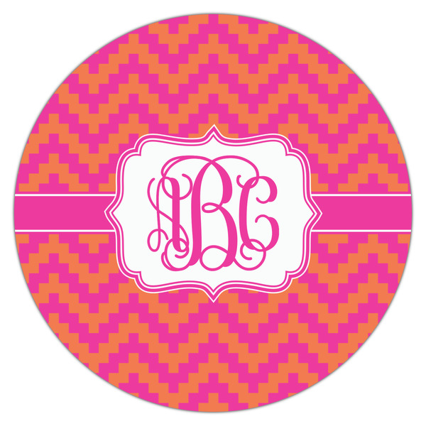 Pink & Orange Chevron Drink Topper - XLarge - Single