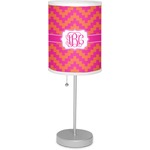 Pink & Orange Chevron 7" Drum Lamp with Shade Polyester (Personalized)