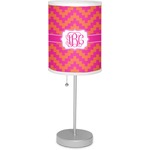 Pink & Orange Chevron Lamp with Drum Shade (Personalized)