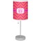 Pink & Orange Chevron Drum Lampshade with base included