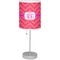Pink & Orange Chevron Lamp with Drum Shade (Personalized)