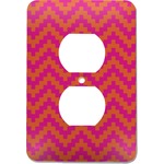 Pink & Orange Chevron Electric Outlet Plate