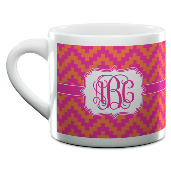 Pink & Orange Chevron Espresso Cup - 6oz (Double Shot) (MAIN)