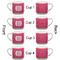 Pink & Orange Chevron Espresso Cup - 6oz (Double Shot Set of 4) APPROVAL