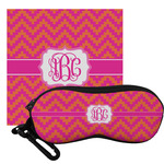 Pink & Orange Chevron Eyeglass Case & Cloth (Personalized)