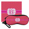 Pink & Orange Chevron Personalized Eyeglass Case & Cloth