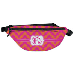 Pink & Orange Chevron Fanny Pack - Classic Style (Personalized)