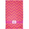 Pink & Orange Chevron Finger Tip Towel - Full View