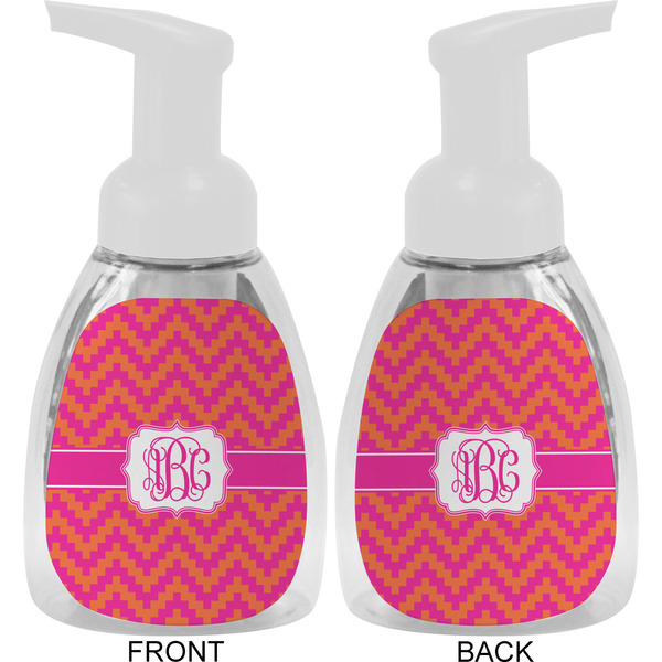 Pink & Orange Chevron Foam Soap Bottle Approval - White