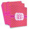 Pink & Orange Chevron 3 Ring Binder - Full Wrap (Personalized)