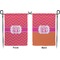 Pink & Orange Chevron Garden Flag - Double Sided Front and Back