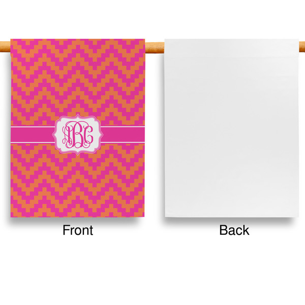 Pink & Orange Chevron Garden Flags - Large - Single Sided - APPROVAL