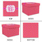 Pink & Orange Chevron Gift Boxes with Lid - Canvas Wrapped - Small - Approval