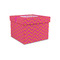 Pink & Orange Chevron Gift Boxes with Lid - Canvas Wrapped - Small - Front/Main