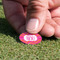 Pink & Orange Chevron Golf Ball Marker - Hand