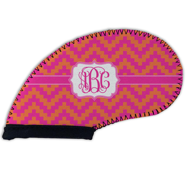 Pink & Orange Chevron Golf Club Covers - FRONT