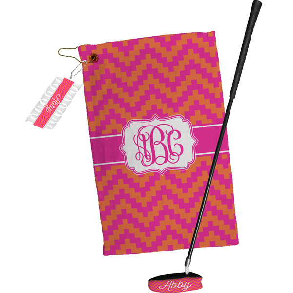 Pink & Orange Chevron Golf Gift Kit (Full Print)