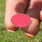 Pink & Orange Chevron Golf Tees & Ball Markers Set - Marker
