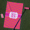 Pink & Orange Chevron Golf Towel Gift Set (Personalized)