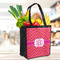 Pink & Orange Chevron Grocery Bag - LIFESTYLE