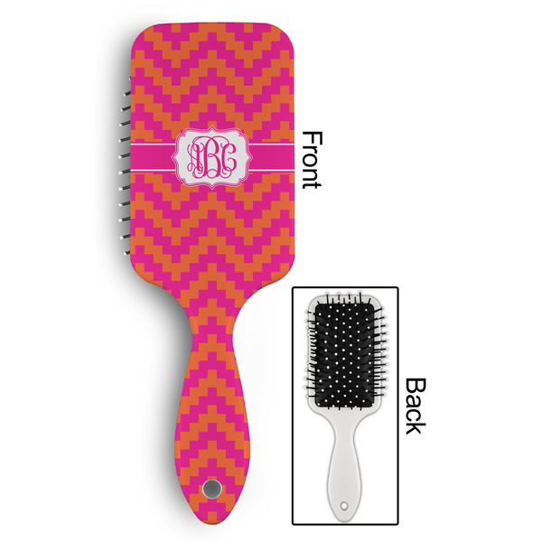 Pink & Orange Chevron Hair Brush - Approval