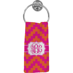 Pink & Orange Chevron Hand Towel - Full Print (Personalized)