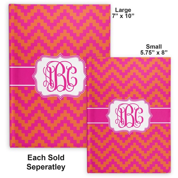 Pink & Orange Chevron Hard Cover Journal - Compare