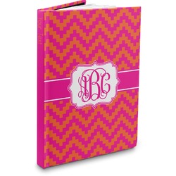 Pink & Orange Chevron Hardbound Journal (Personalized)