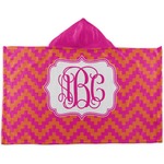Pink & Orange Chevron Kids Hooded Towel (Personalized)