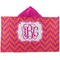Pink & Orange Chevron Kids Hooded Towel (Personalized)