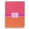 Pink & Orange Chevron House Flags - Double Sided - BACK