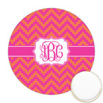 Pink & Orange Chevron Printed Cookie Topper - 2.5" (Personalized)