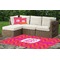Pink & Orange Chevron Outdoor Mat & Cushions