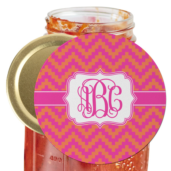 Custom Pink & Orange Chevron Jar Opener (Personalized)