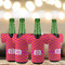 Pink & Orange Chevron Jersey Bottle Cooler - Set of 4 - LIFESTYLE