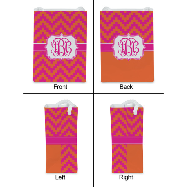 Pink & Orange Chevron Jewelry Gift Bag - Gloss - Approval